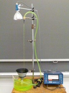 Falling drops setup